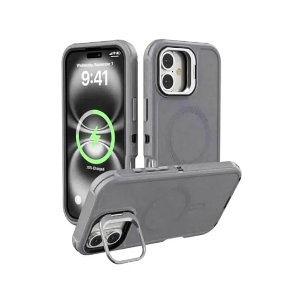 WOONITH for iPhone 17 Case with Stash Stand